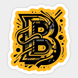 Letter B design graffity style Sticker